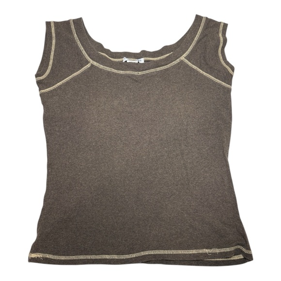 Pretty Girl Tops - Pretty Girl Brown Off Shoulder Cotton Top Size Large